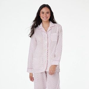 Roller Rabbit pink hearts pajama top size small
